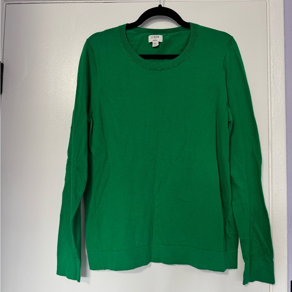 J. Crew Classic Green Crew Neck Sweater